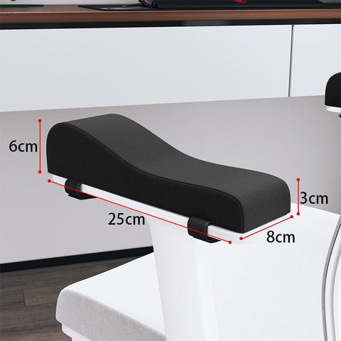 Darrahopens Home & Garden > Decor > Cushions & Throws A pair of Ergonomic Chair Armrest Pads High Density Foam Elbow Support Cushion Black Curved Design for Office & Gaming Chairs Relief Pressure Non-Slip Cover