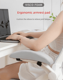 Darrahopens Home & Garden > Decor > Cushions & Throws A pair of Ergonomic Chair Armrest Pads High Density Foam Elbow Support Cushion Grey Curved Design for Office & Gaming Chairs Relief Pressure Non-Slip Cover