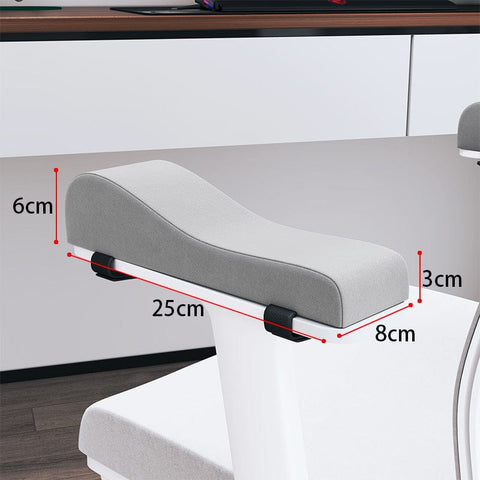 Darrahopens Home & Garden > Decor > Cushions & Throws A pair of Ergonomic Chair Armrest Pads High Density Foam Elbow Support Cushion Grey Curved Design for Office & Gaming Chairs Relief Pressure Non-Slip Cover