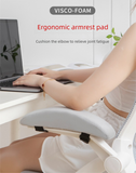 Darrahopens Home & Garden > Decor > Cushions & Throws A Pair of Ergonomic Memory Foam Chair Armrest Pads (Curved PLUS) - Plush Velvet Elbow Support Cushions for Office & Gaming Chairs (Black)