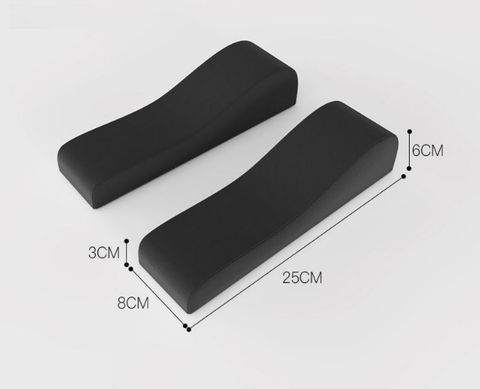Darrahopens Home & Garden > Decor > Cushions & Throws A pair of Memory Foam Chair Armrest Pads Curved Elbow Support Cushion Black Ergonomic Pressure Relief Cover for Office Gaming Chair WFH Setup