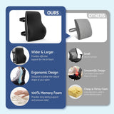 Darrahopens Home & Garden > Decor > Cushions & Throws Artiss Ergonomic Lumbar Support Cushion for Office Chair and Car Memory Foam Lumbar Pillow for Back, Breathable Back Support Pillow with Adjustable Straps for Office Gaming Car Home In Australia - Darrahopens
