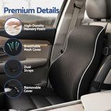 Darrahopens Home & Garden > Decor > Cushions & Throws Artiss Ergonomic Lumbar Support Cushion for Office Chair and Car Memory Foam Lumbar Pillow for Back, Breathable Back Support Pillow with Adjustable Straps for Office Gaming Car Home In Australia - Darrahopens