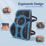 Darrahopens Home & Garden > Decor > Cushions & Throws Artiss Ergonomic Lumbar Support Cushion for Office Chair and Car Memory Foam Lumbar Pillow for Back, Breathable Back Support Pillow with Adjustable Straps for Office Gaming Car Home In Australia - Darrahopens