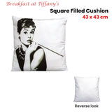 Darrahopens Home & Garden > Decor > Cushions & Throws Audrey Hepburn Breakfast at Tiffany's Square Filled Cushion 43 x 43 cm