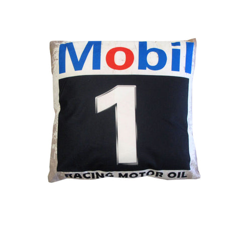 Darrahopens Home & Garden > Decor > Cushions & Throws Australian Mancave Retro Cushion Mobil Racing Motor Oil 40 x 40 cm