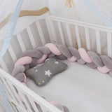 Darrahopens Home & Garden > Decor > Cushions & Throws Baby rotating bed snake, bed cover decoration, handmade three-strand braid Light gray Light gray 1 meter