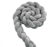 Darrahopens Home & Garden > Decor > Cushions & Throws Baby rotating bed snake, bed cover decoration, handmade three-strand braid Light gray Light gray 1 meter
