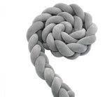 Darrahopens Home & Garden > Decor > Cushions & Throws Baby rotating bed snake, bed cover decoration, handmade three-strand braid Light gray Light gray 1 meter