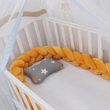 Darrahopens Home & Garden > Decor > Cushions & Throws Baby rotating bed snake, bed cover decoration, handmade three-strand braid Light gray Light gray 1 meter