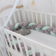 Darrahopens Home & Garden > Decor > Cushions & Throws Baby rotating bed snake, bed cover decoration, handmade three-strand braid Light gray Light gray 1 meter