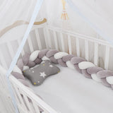 Darrahopens Home & Garden > Decor > Cushions & Throws Baby rotating bed snake, bed cover decoration, handmade three-strand braid Light gray Light gray 1 meter