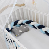 Darrahopens Home & Garden > Decor > Cushions & Throws Baby rotating bed snake, bed cover decoration, handmade three-strand braid Light gray Light gray 1 meter