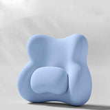Darrahopens Home & Garden > Decor > Cushions & Throws Carrot Hooded Blanket with Blue Memory Foam Lumbar Support Pillow, Cozy Wearable Throw Blanket and Ergonomic Back Cushion Set for Office, Home, Study and Relaxation