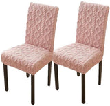 Darrahopens Home & Garden > Decor > Cushions & Throws Chair Covers - Pack of 2 - Chair Covers for Home Use - Universal Model - Full Coverage Including Backrest - Stool Covers - Chair Cushions - Non-Slip and Thickened - Pink
