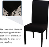 Darrahopens Home & Garden > Decor > Cushions & Throws Dining Room Chair Covers, Set of 4 or 6, Stretchy, Removable, Washable, Chair Covers, Decorative Covers, Seat Covers for Hotels Black-tfrf Black 6pcs