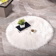 Darrahopens Home & Garden > Decor > Cushions & Throws Faux Sheepskin Faux Lambskin Rug Fluffy Soft Longhair Decorative Sofa Chair Cushion Mat (White, 45X45Cm)