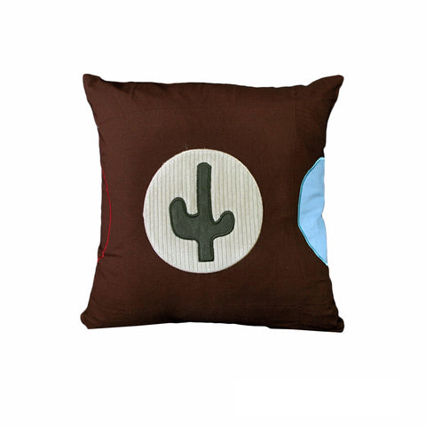 Darrahopens Home & Garden > Decor > Cushions & Throws Happy Kids Wildwest 43x43 cm Square Cushion