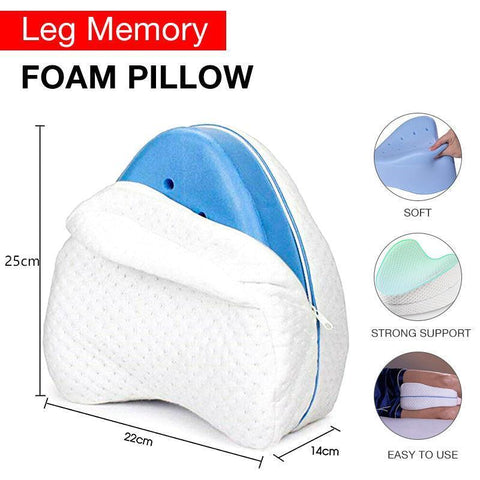 Darrahopens Home & Garden > Decor > Cushions & Throws Knee Support Ergonomic Memory Foam Leg Pillow Cushion Washable Cover