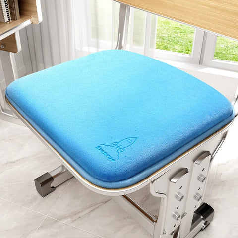 Darrahopens Home & Garden > Decor > Cushions & Throws Memory Foam Student Seat Cushion - Pressure Relief, Non-Slip with Adjustable Straps for Healthy Posture(Rocket Blue 36x34cm)