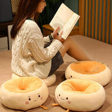 Darrahopens Home & Garden > Decor > Cushions & Throws Round Seat Cushion - Round Chair Cushion - Donut Seat Cushion - Cute and Soft Decorative Cushion - Cartoon Design - Suitable Chairs for Bedrooms, Schools and Offices - 38*38*14cm (Sad Style)