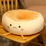 Darrahopens Home & Garden > Decor > Cushions & Throws Round Seat Cushion - Round Chair Cushion - Donut Seat Cushion - Cute and Soft Decorative Cushion - Cartoon Design - Suitable Chairs for Bedrooms, Schools and Offices - 38*38*14cm (Sad Style)