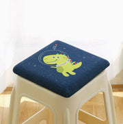 Darrahopens Home & Garden > Decor > Cushions & Throws Square bar stool cushion with ties, breathable and non-slip square chair pad, 28*28*3.5 cm memory foam children's stool cushion (Dinosaur)