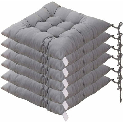 Darrahopens Home & Garden > Decor > Cushions & Throws Square Chair Cushions 40x40cm Gray Quilted Indoor Outdoor Comfortable Home Decor