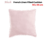 Darrahopens Home & Garden > Decor > Cushions & Throws Vintage Design Homewares Blush French Linen Filled Cushion Square - 55cm x 55cm