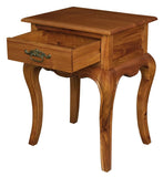 Darrahopens Home & Garden > Decor French Provincial 1 Drawer Lamp Table (Light Pecan)