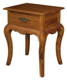 Darrahopens Home & Garden > Decor French Provincial 1 Drawer Lamp Table (Light Pecan)