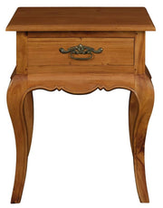 Darrahopens Home & Garden > Decor French Provincial 1 Drawer Lamp Table (Light Pecan)