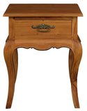 Darrahopens Home & Garden > Decor French Provincial 1 Drawer Lamp Table (Light Pecan)