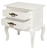 Darrahopens Home & Garden > Decor French Provincial 2 Drawer Side Table (White)