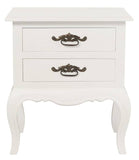 Darrahopens Home & Garden > Decor French Provincial 2 Drawer Side Table (White)