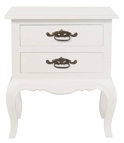 Darrahopens Home & Garden > Decor French Provincial 2 Drawer Side Table (White)