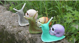 Darrahopens Home & Garden > Decor > Garden Ornaments 1-Pack Skeleton Snail Skull Sculpture Gothic Garden Home Decor, ZQKLA