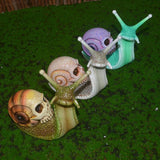 Darrahopens Home & Garden > Decor > Garden Ornaments 1-Pack Skeleton Snail Skull Sculpture Gothic Garden Home Decor, ZQKLA