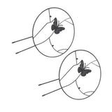Darrahopens Home & Garden > Decor > Garden Ornaments 2PCS Flower Plant Support Stand Iron Climbing Frame for Home Garden Round Ring Design Black In Australia - Darrahopens