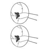 Darrahopens Home & Garden > Decor > Garden Ornaments 2PCS Flower Plant Support Stand Iron Climbing Frame for Home Garden Round Ring Design Black In Australia - Darrahopens