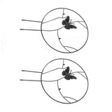 Darrahopens Home & Garden > Decor > Garden Ornaments 2PCS Flower Plant Support Stand Iron Climbing Frame for Home Garden Round Ring Design Black In Australia - Darrahopens