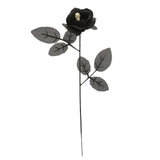 Darrahopens Home & Garden > Decor > Garden Ornaments Artificial Rose Lifelike Decorative Bendable Fake Flower With Skull Head for Halloween Party Black In Australia - Darrahopens