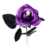 Darrahopens Home & Garden > Decor > Garden Ornaments Artificial Rose Lifelike Decorative Bendable Fake Flower With Skull Head for Halloween Party In Australia - Darrahopens