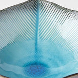 Darrahopens Home & Garden > Decor > Garden Ornaments Bowl Leaf Shape 24cm Sky Blue Glaze