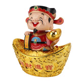 Darrahopens Home & Garden > Decor > Garden Ornaments CAI Shen Statue Automatic Nodding Lucky Decoration 12 Inch God of Wealth Figurine Small Caishen Figurines for Car Porch In Australia - Darrahopens