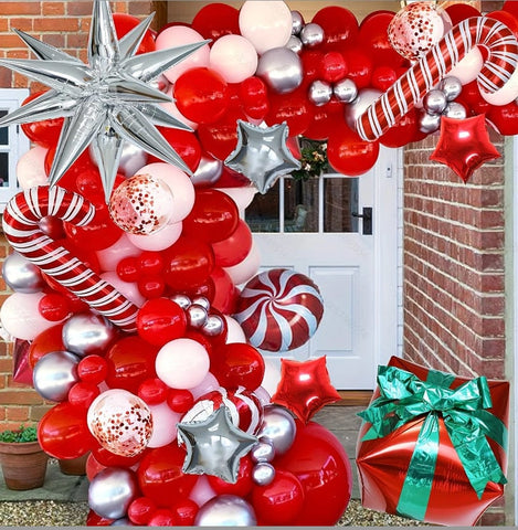 Darrahopens Home & Garden > Decor > Garden Ornaments Christmas Balloon Arch Kit – Latex & Foil Balloons
