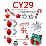 Darrahopens Home & Garden > Decor > Garden Ornaments Christmas Balloon Arch & Tree Kit: Candy Cane/Star Foil Décor