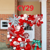Darrahopens Home & Garden > Decor > Garden Ornaments Christmas Balloon Arch & Tree Kit: Candy Cane/Star Foil Décor