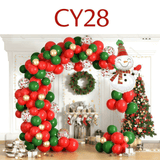 Darrahopens Home & Garden > Decor > Garden Ornaments Christmas Balloon Combo: 123PCS Arch + Tree Sets (Snowman/Star Foil)