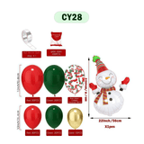 Darrahopens Home & Garden > Decor > Garden Ornaments Christmas Balloon Combo: 123PCS Arch + Tree Sets (Snowman/Star Foil)